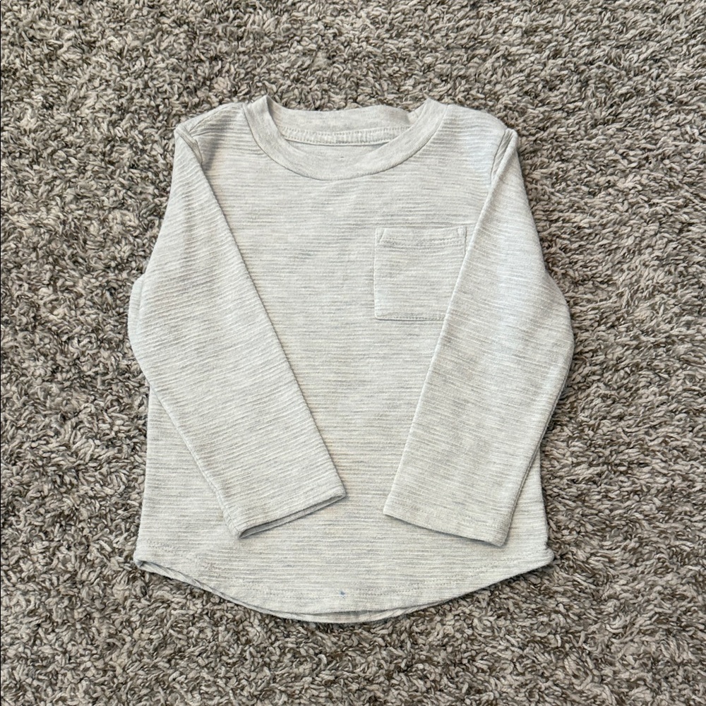 Kids Gray Long Sleeve Shirt
